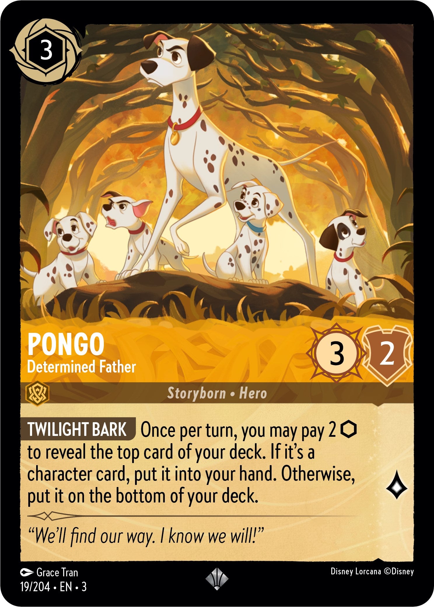 Pongo - Determined Father (19/204) [Into the Inklands] | Game Master's Emporium (The New GME)