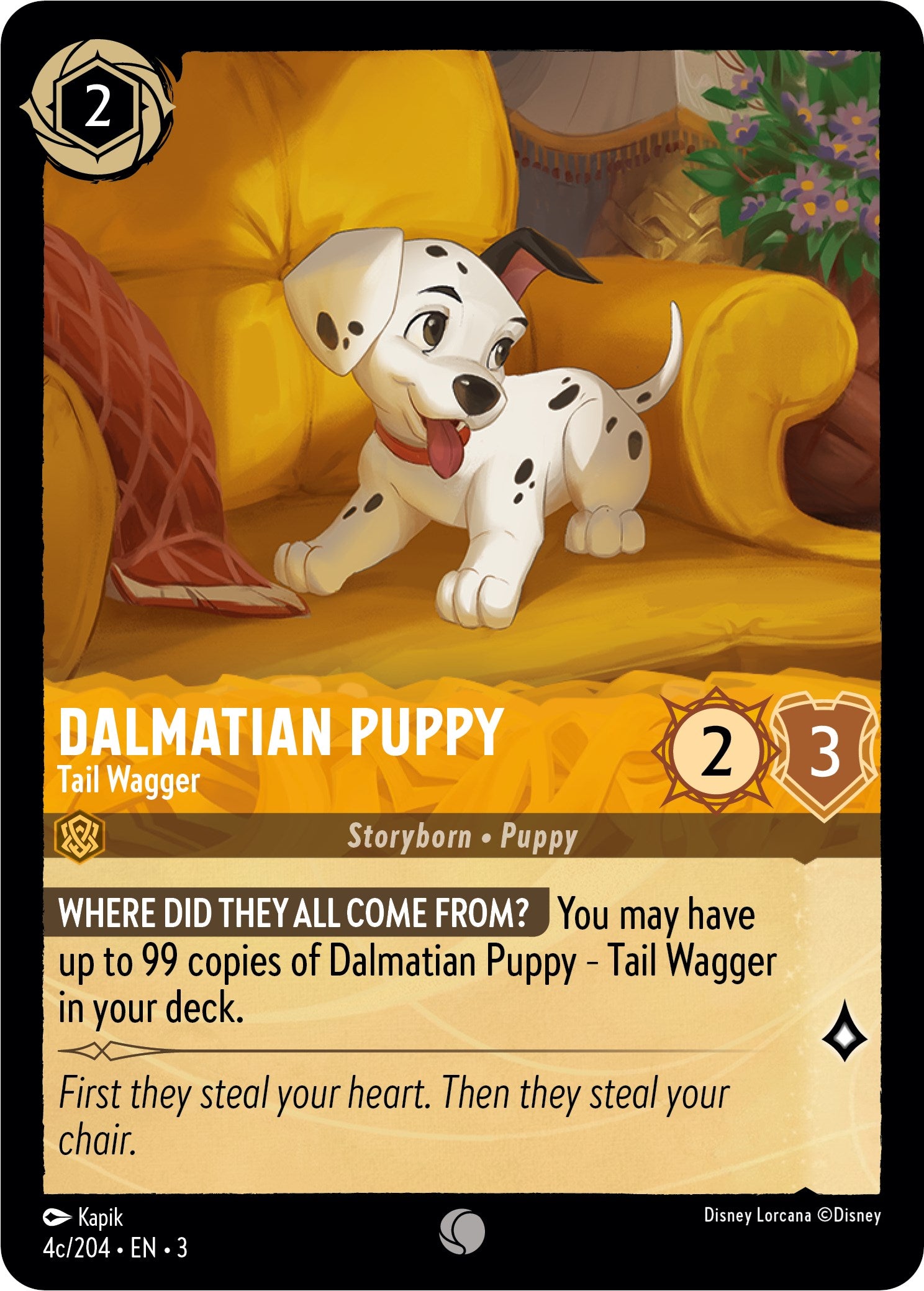 Dalmatian Puppy - Tail Wagger (4c) (4c/204) [Into the Inklands] | Game Master's Emporium (The New GME)