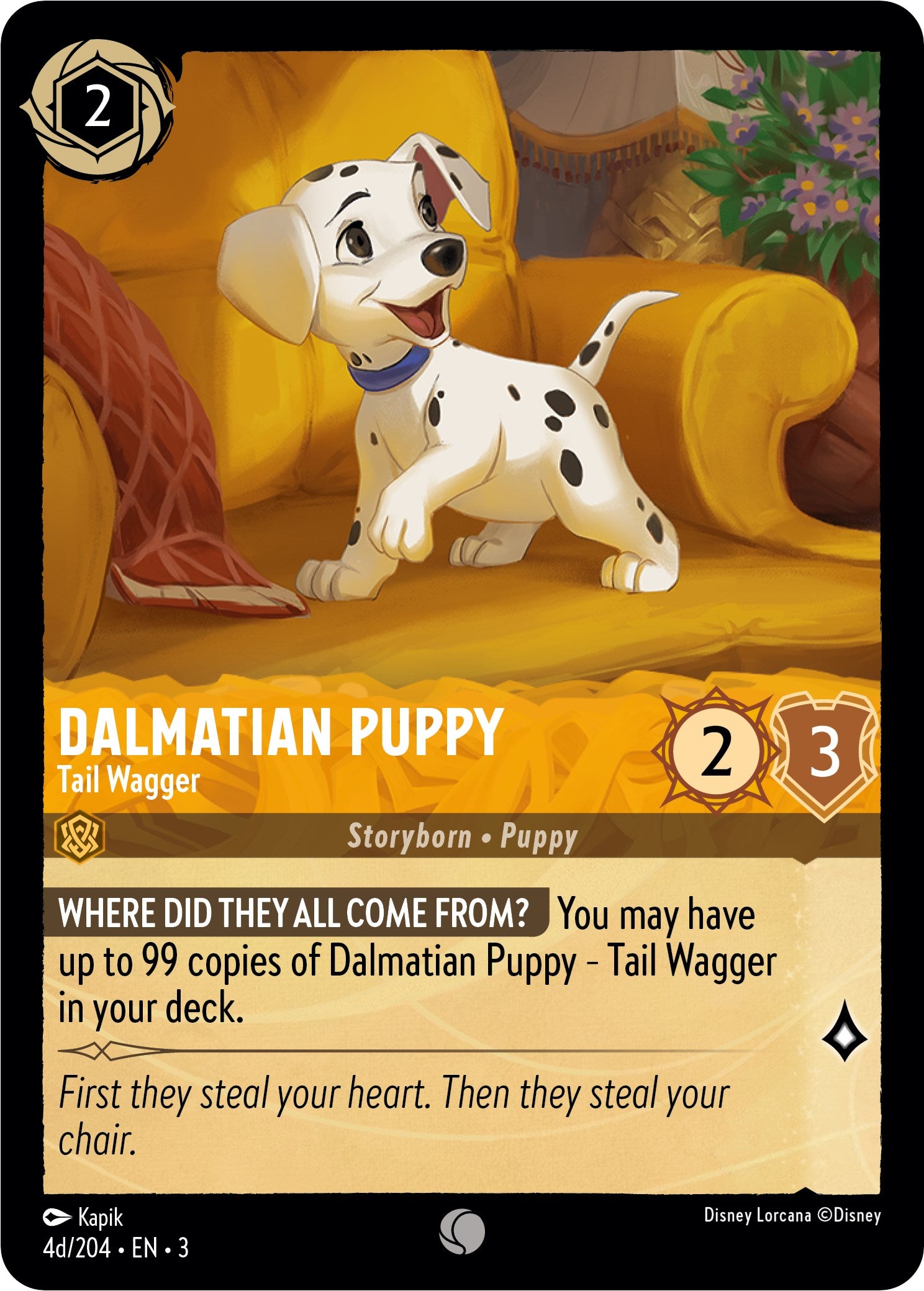 Dalmatian Puppy - Tail Wagger (4d) (4d/204) [Into the Inklands] | Game Master's Emporium (The New GME)