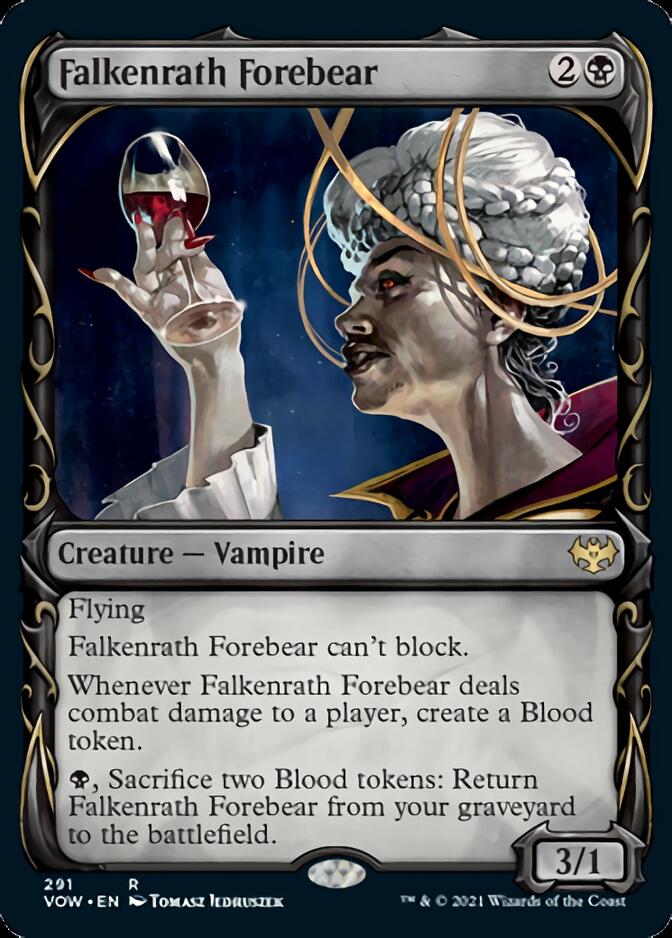 Falkenrath Forebear (Showcase Fang Frame) [Innistrad: Crimson Vow] | Game Master's Emporium (The New GME)