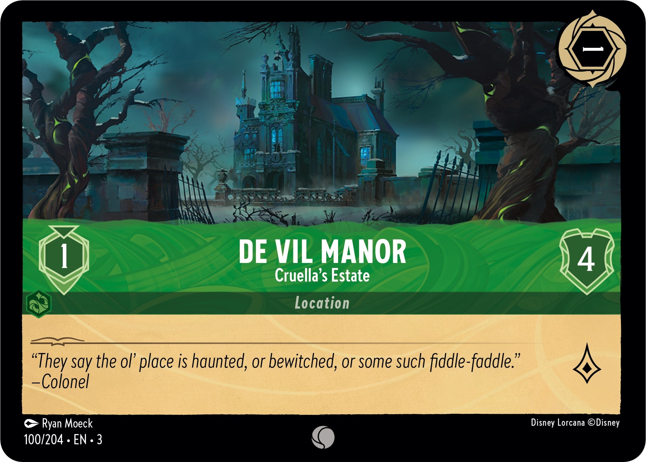 De Vil Manor - Cruella's Estate (100/204) [Into the Inklands] | Game Master's Emporium (The New GME)