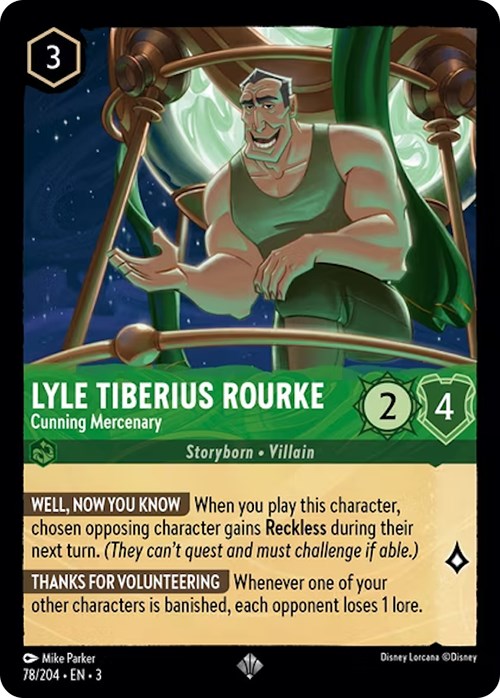 Lyle Tiberius Rourke - Cunning Mercenary (78/204) [Into the Inklands] | Game Master's Emporium (The New GME)