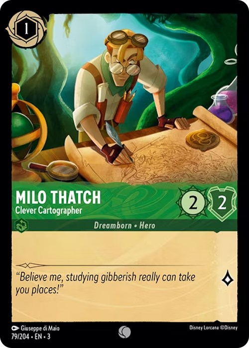 Milo Thatch - Clever Cartographer (79/204) [Into the Inklands] | Game Master's Emporium (The New GME)