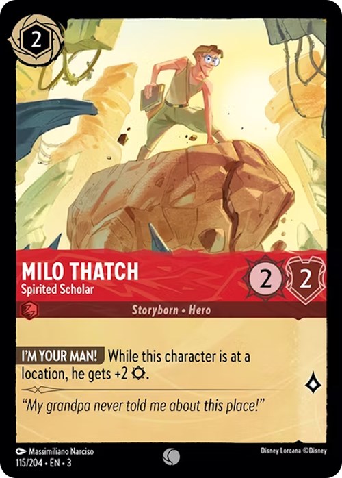 Milo Thatch - Spirited Scholar (115/204) [Into the Inklands] | Game Master's Emporium (The New GME)