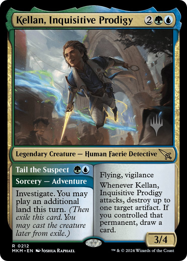 Kellan, Inquisitive Prodigy // Tail the Suspect (Promo Pack) [Murders at Karlov Manor Promos] | Game Master's Emporium (The New GME)