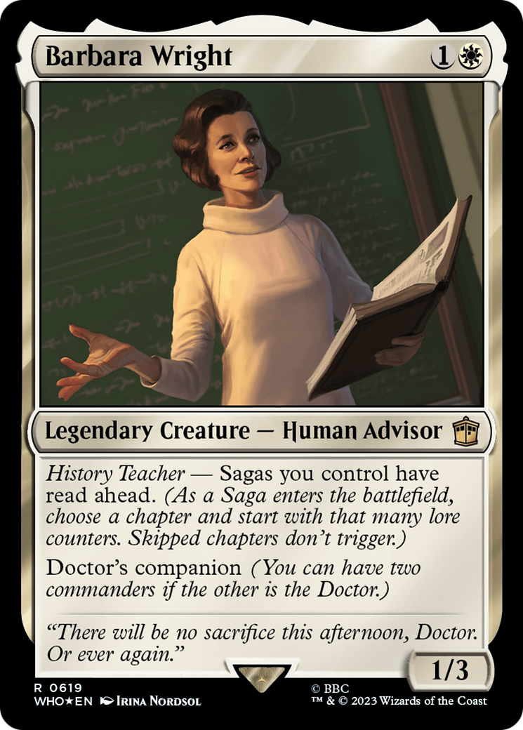 Barbara Wright (Surge Foil) [Doctor Who] | Game Master's Emporium (The New GME)