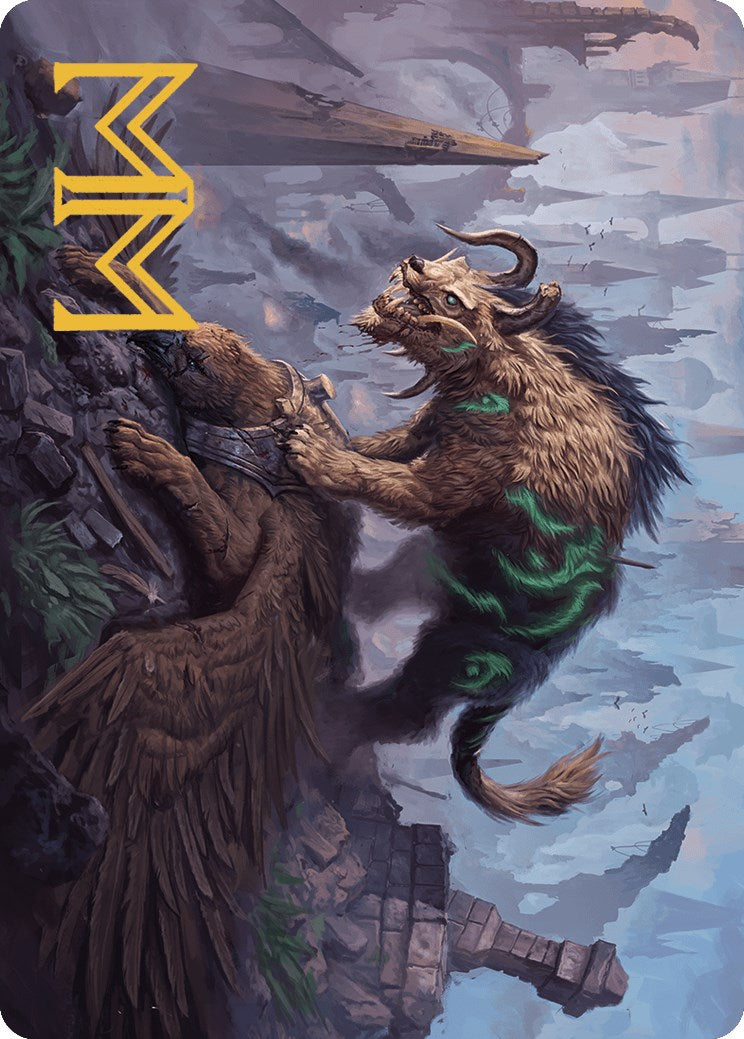 Axebane Ferox Art Card (Gold-Stamped Signature) [Murders at Karlov Manor Art Series] | Game Master's Emporium (The New GME)