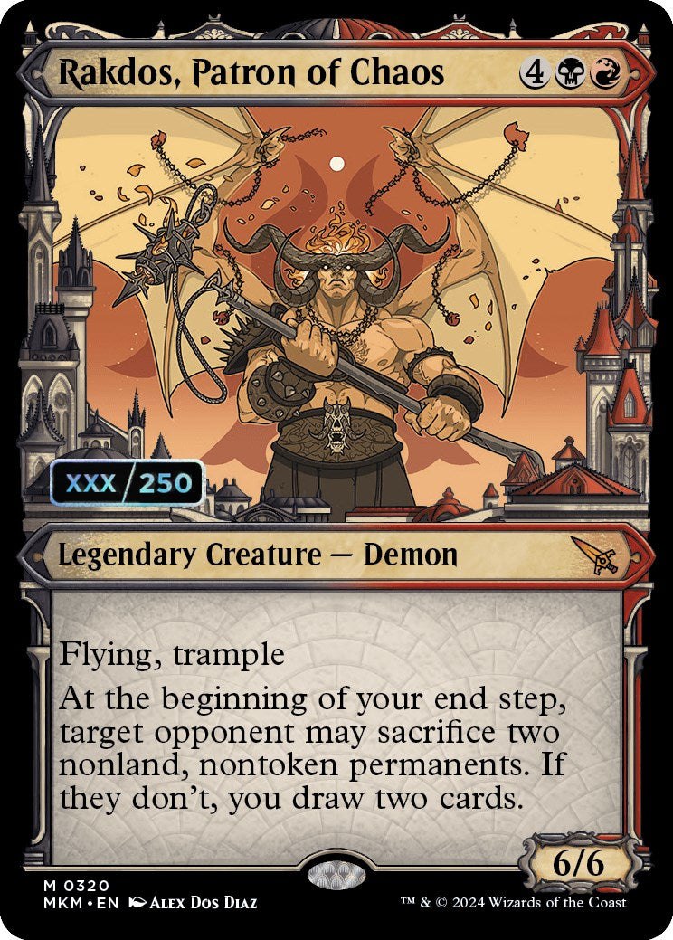Rakdos, Patron of Chaos (Serialized) [Murders at Karlov Manor] | Game Master's Emporium (The New GME)