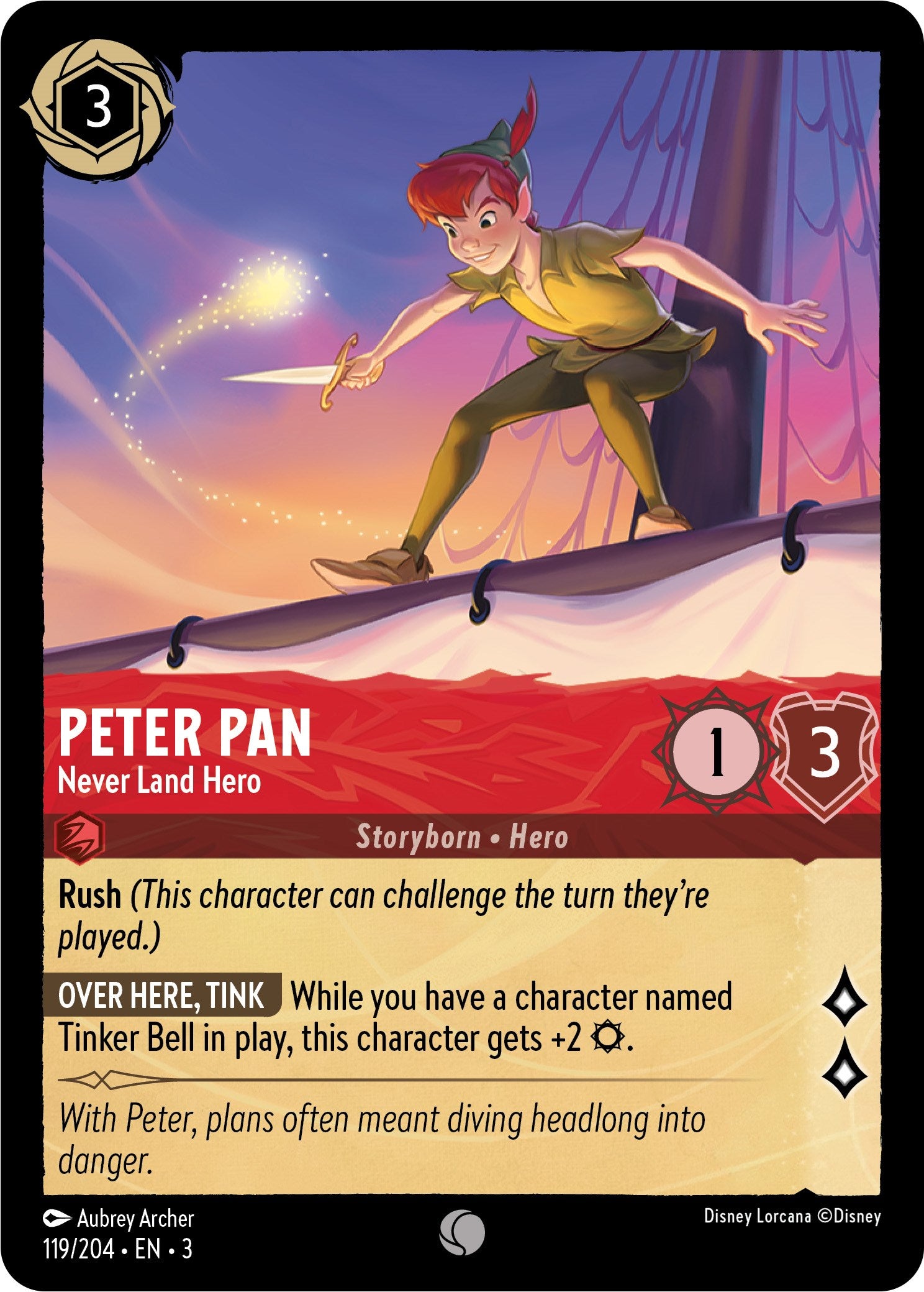 Peter Pan - Never Land Hero (119/204) [Into the Inklands] | Game Master's Emporium (The New GME)