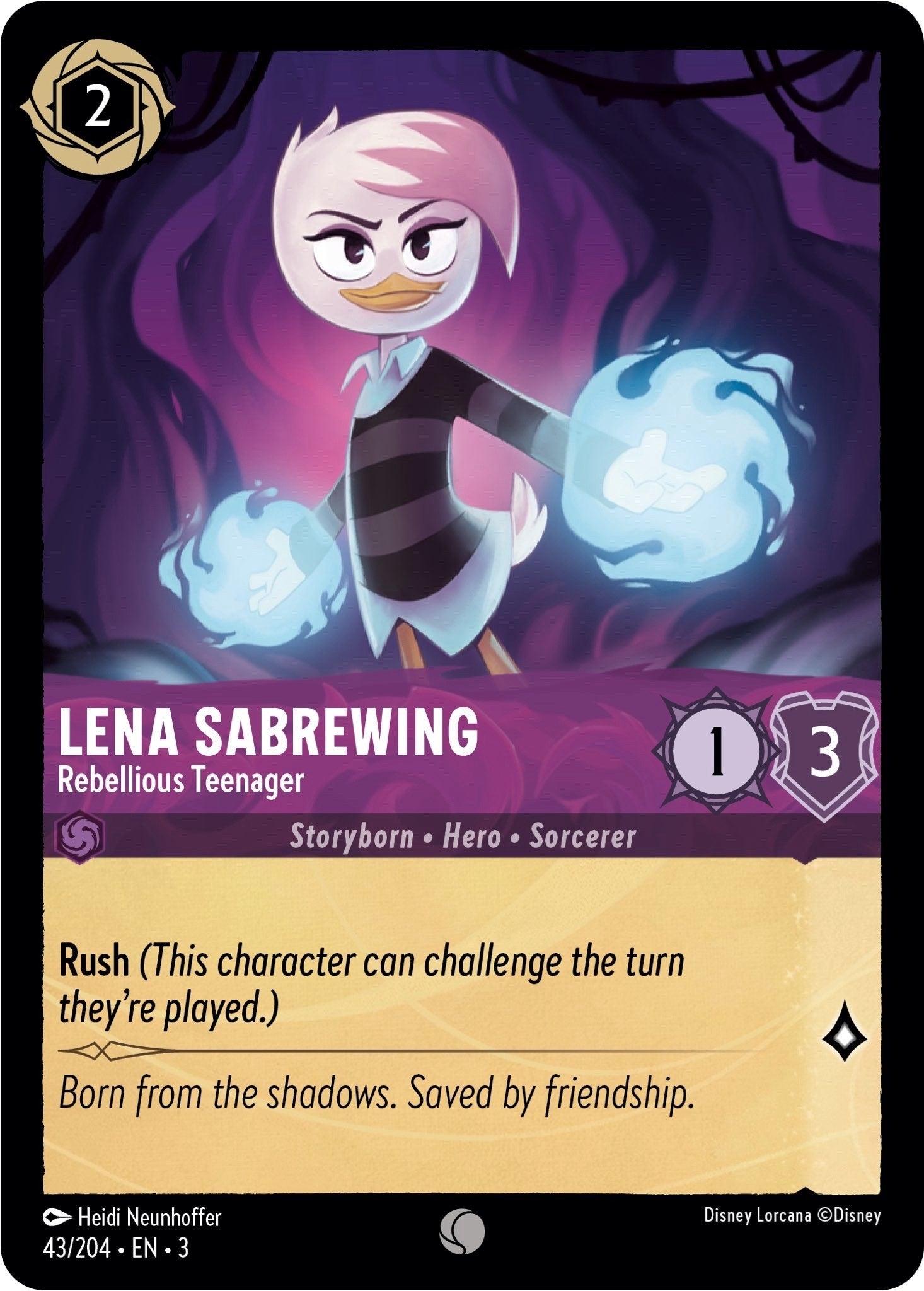 Lena Sabrewing - Rebellious Teenager (43/204) [Into the Inklands] | Game Master's Emporium (The New GME)