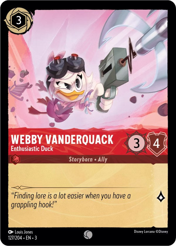 Webby Vanderquack - Enthusiastic Duck (127/204) [Into the Inklands] | Game Master's Emporium (The New GME)