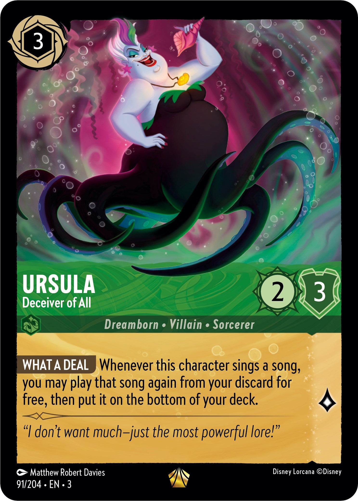 Ursula - Deceiver of All (91/204) [Into the Inklands] | Game Master's Emporium (The New GME)