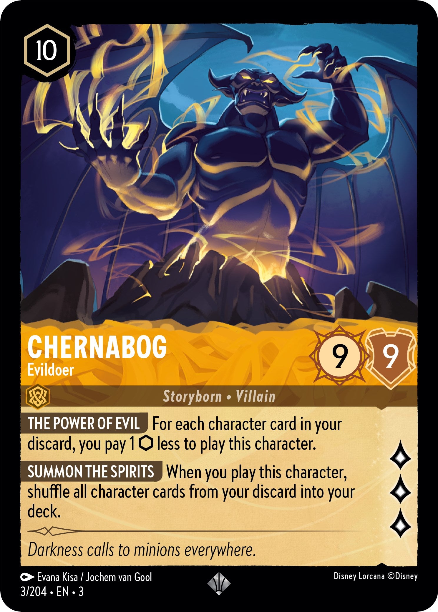 Chernabog - Evildoer (3/204) [Into the Inklands] | Game Master's Emporium (The New GME)