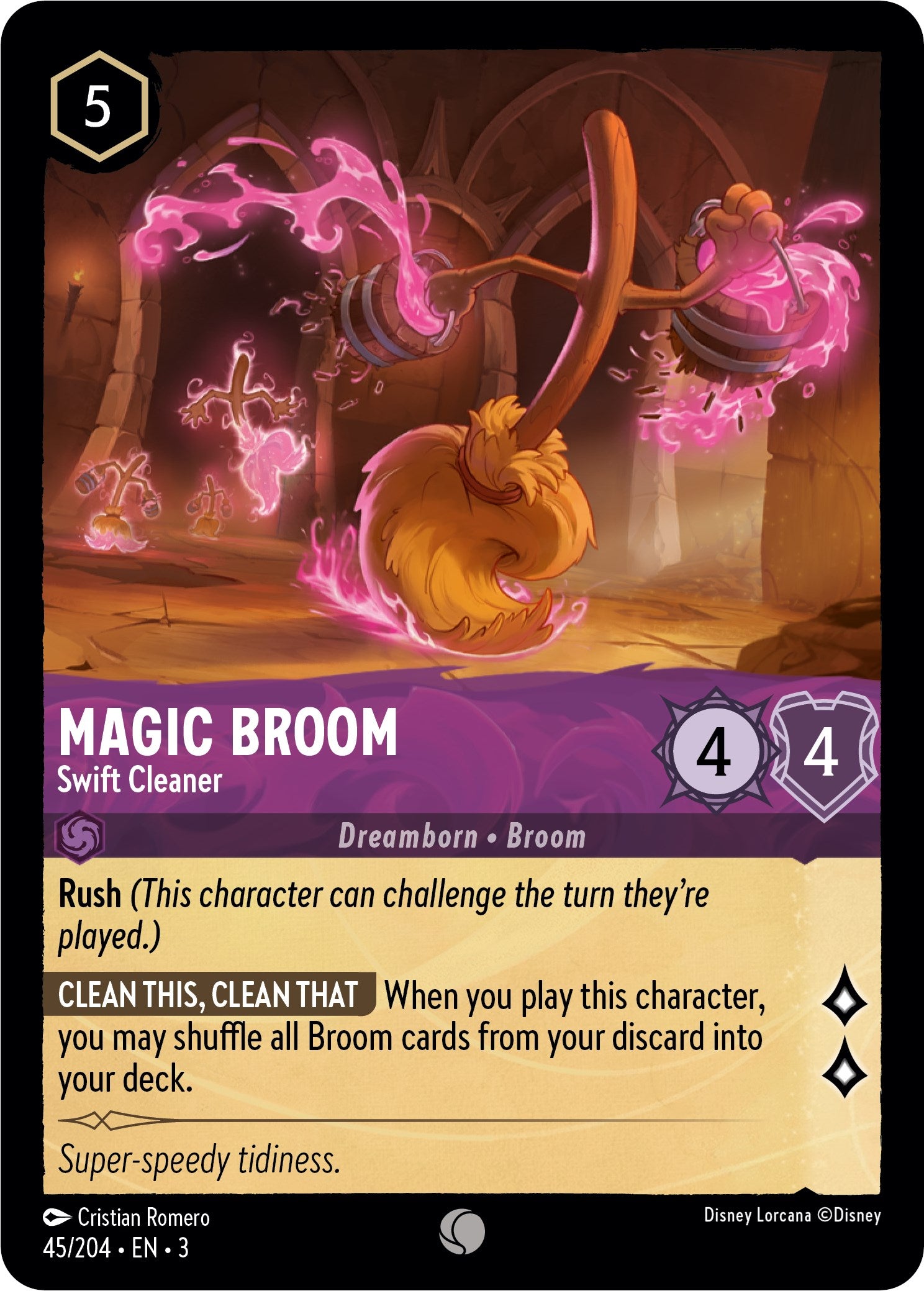 Magic Broom - Swift Cleaner (45//204) [Into the Inklands] | Game Master's Emporium (The New GME)