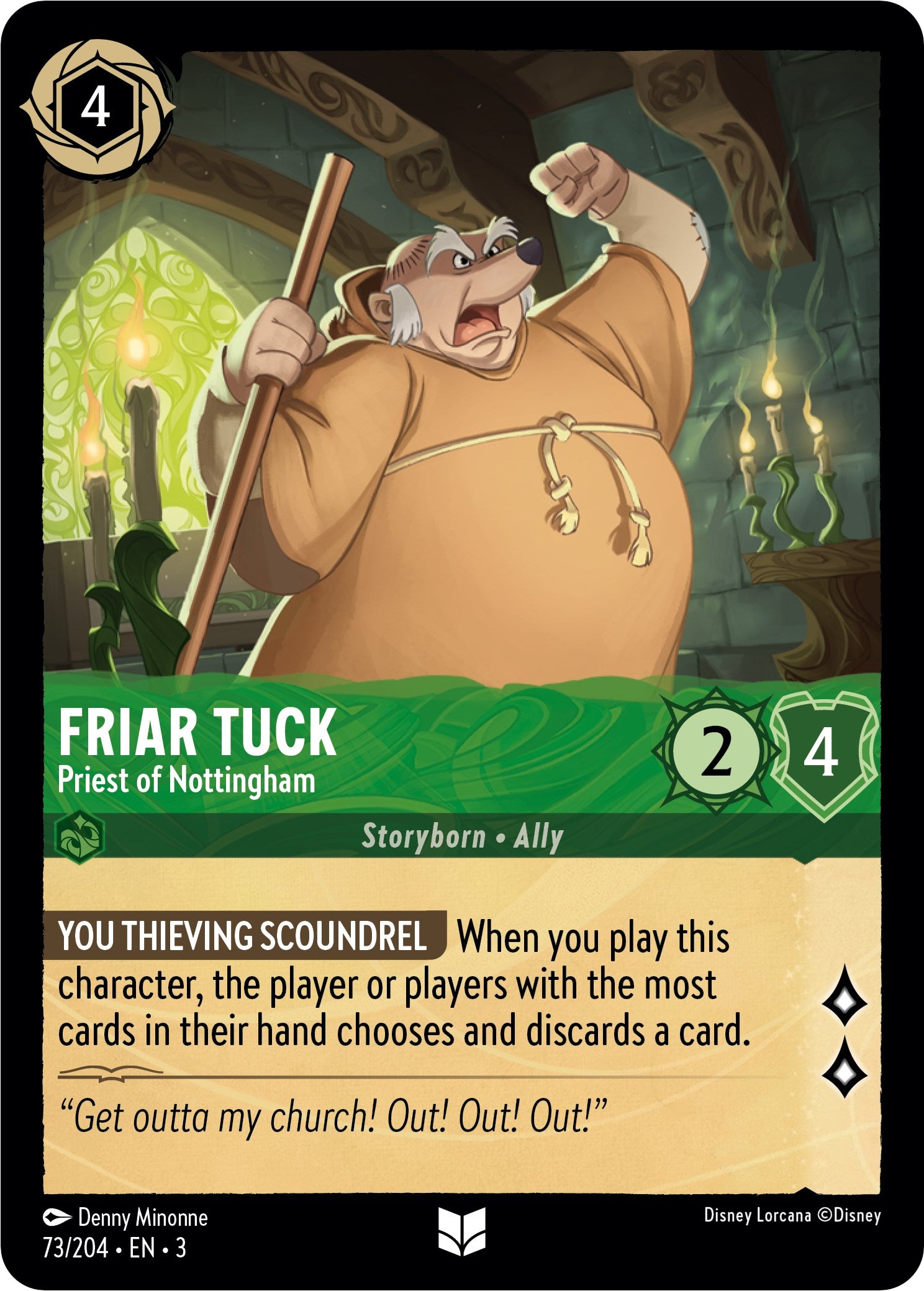 Friar Tuck - Priest of Nottingham (73/204) [Into the Inklands] | Game Master's Emporium (The New GME)