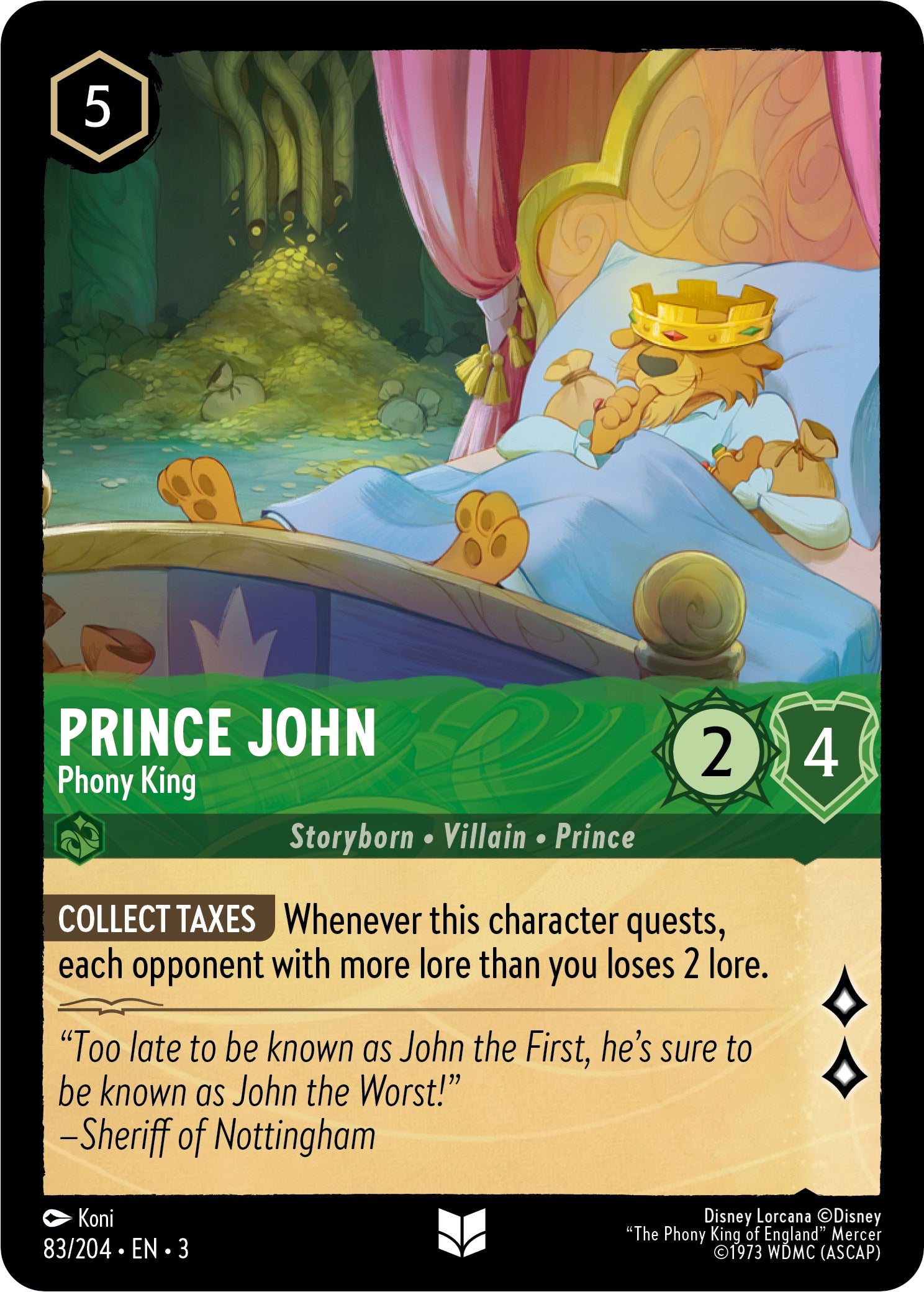 Prince John - Phony King (83//204) [Into the Inklands] | Game Master's Emporium (The New GME)