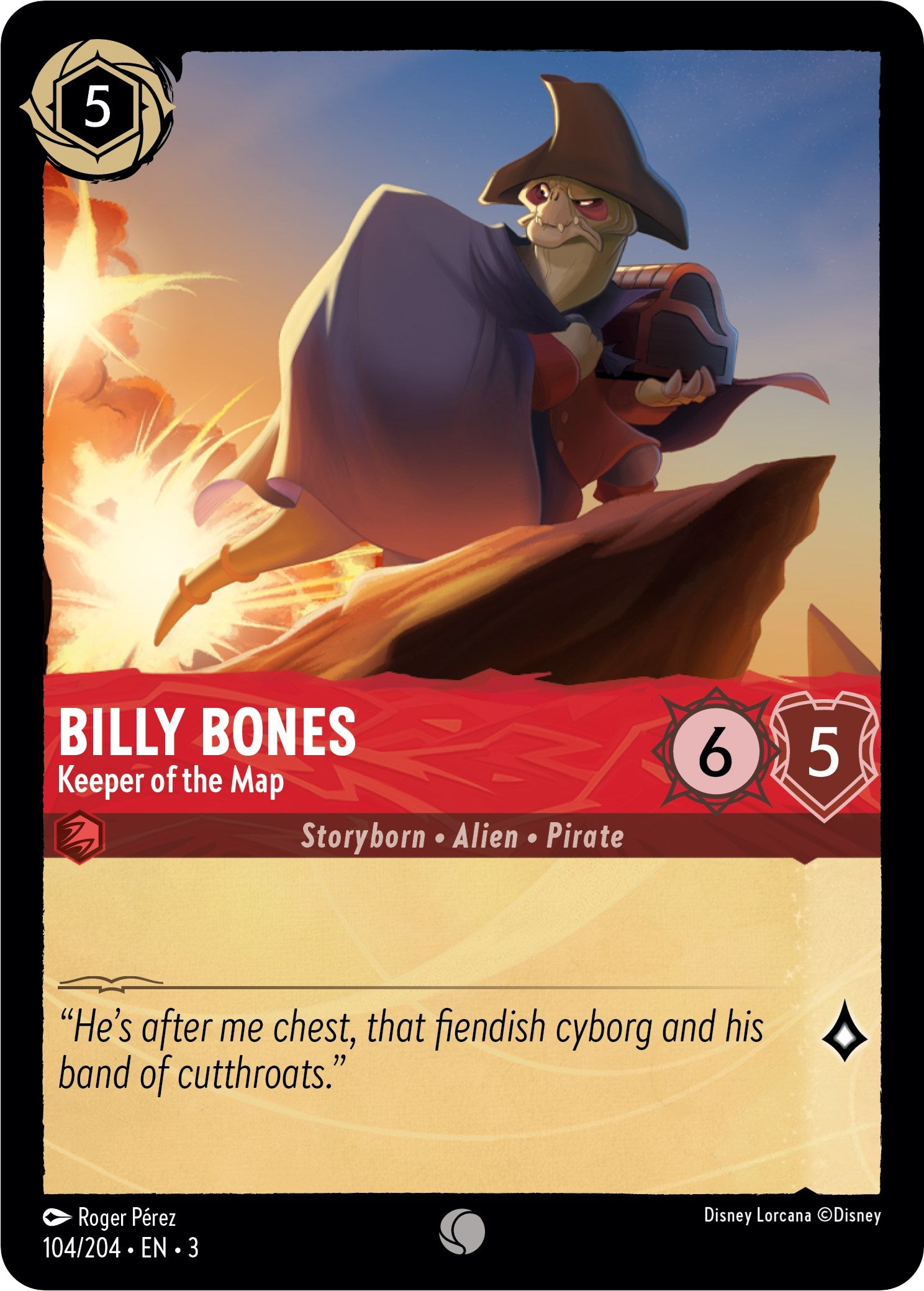 Billy Bones - Keeper of the Map (104/204) [Into the Inklands] | Game Master's Emporium (The New GME)
