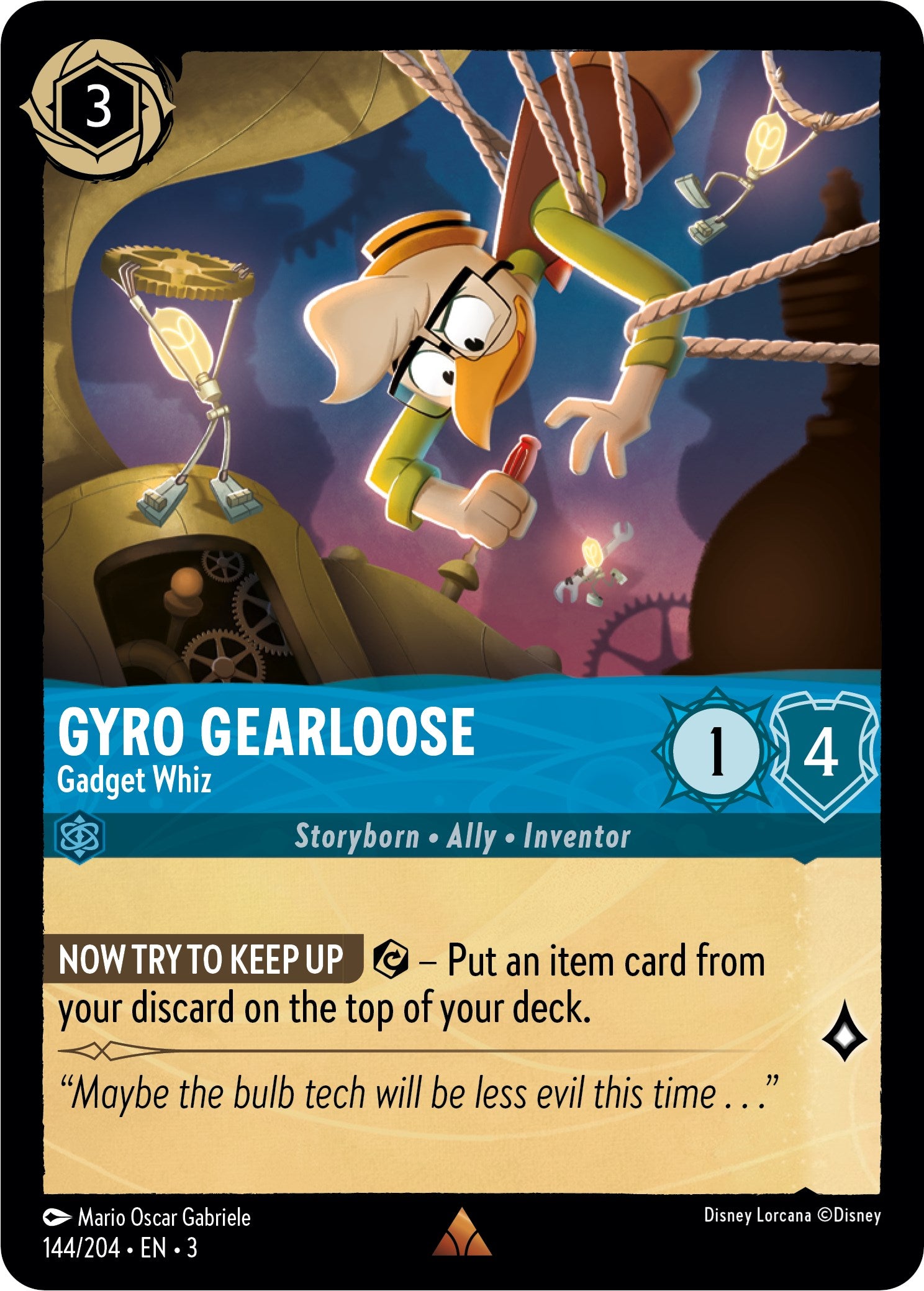Gyro Gearloose - Gadget Whiz (144//204) [Into the Inklands] | Game Master's Emporium (The New GME)