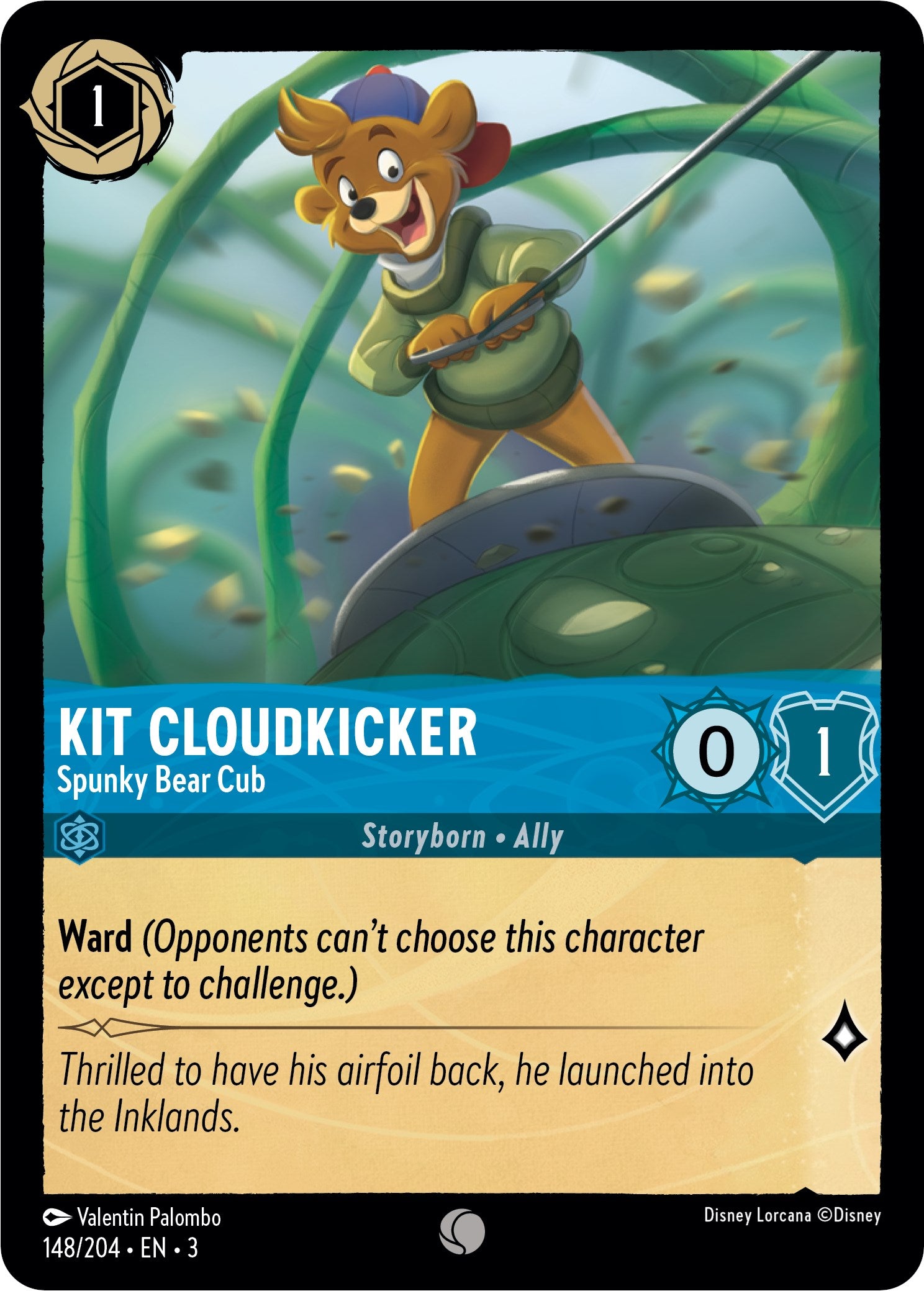 Kit Cloudkicker - Spunky Bear Cub (148/204) [Into the Inklands] | Game Master's Emporium (The New GME)
