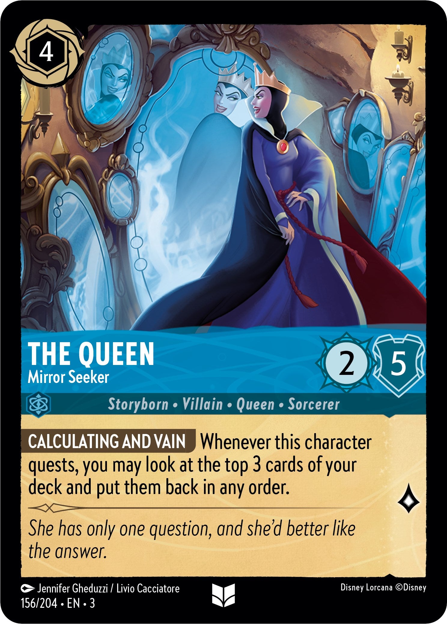 The Queen - Mirror Seeker (156/204) [Into the Inklands] | Game Master's Emporium (The New GME)