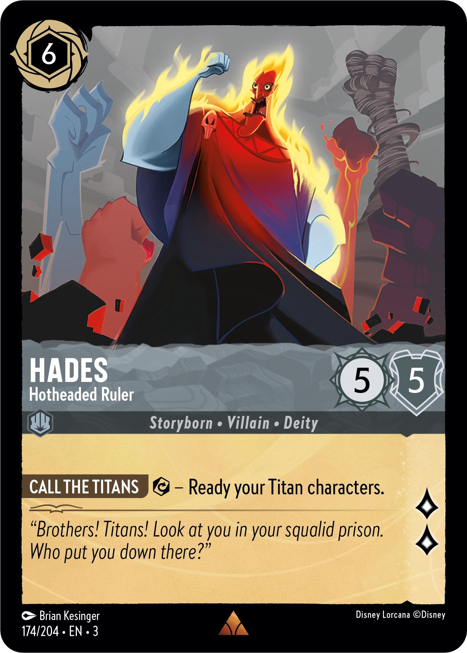 Hades - Hotheaded Ruler (174/204) [Into the Inklands] | Game Master's Emporium (The New GME)