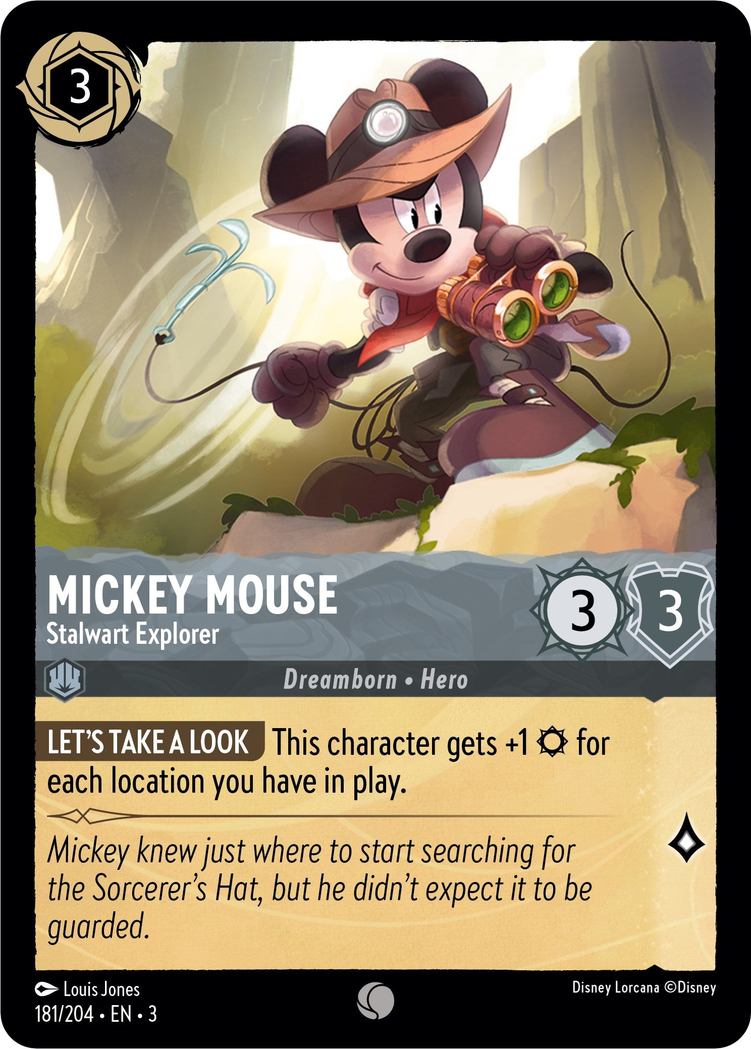 Mickey Mouse - Stalwart Explorer (181/204) [Into the Inklands] | Game Master's Emporium (The New GME)