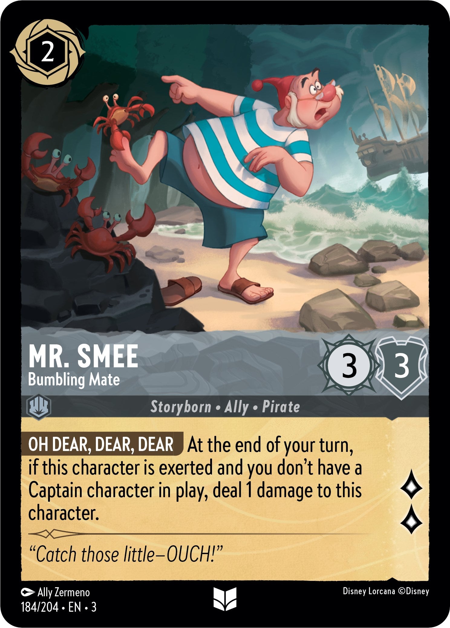 Mr. Smee - Bumbling Mate (184/204) [Into the Inklands] | Game Master's Emporium (The New GME)