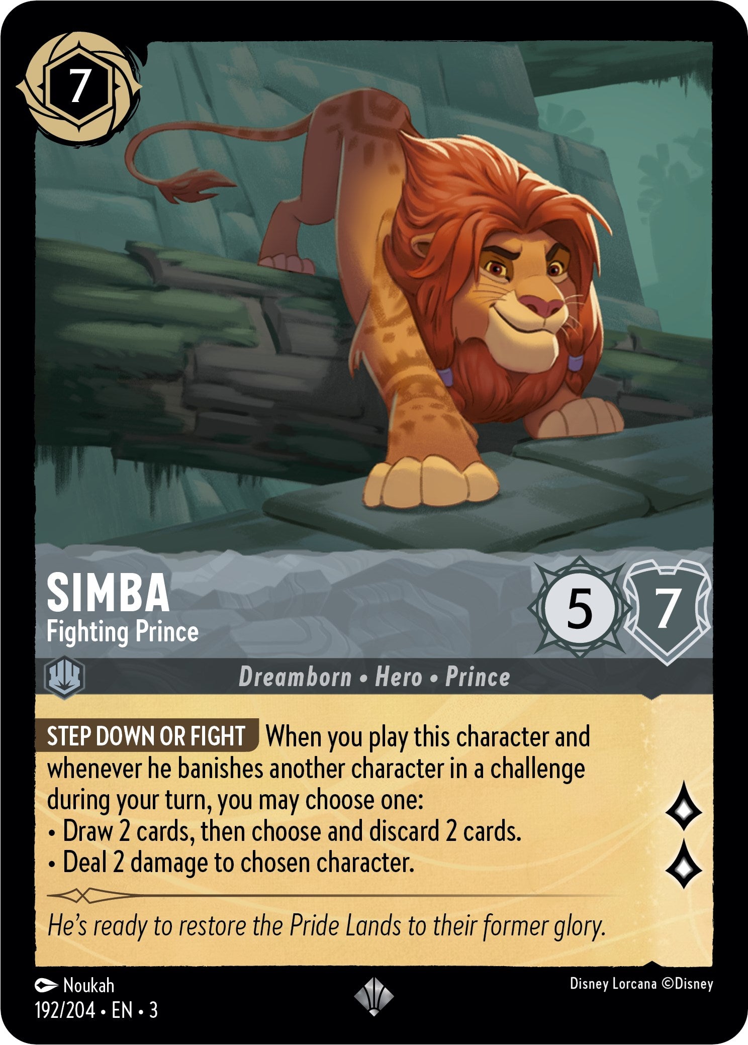 Simba - Fighting Prince (192/204) [Into the Inklands] | Game Master's Emporium (The New GME)