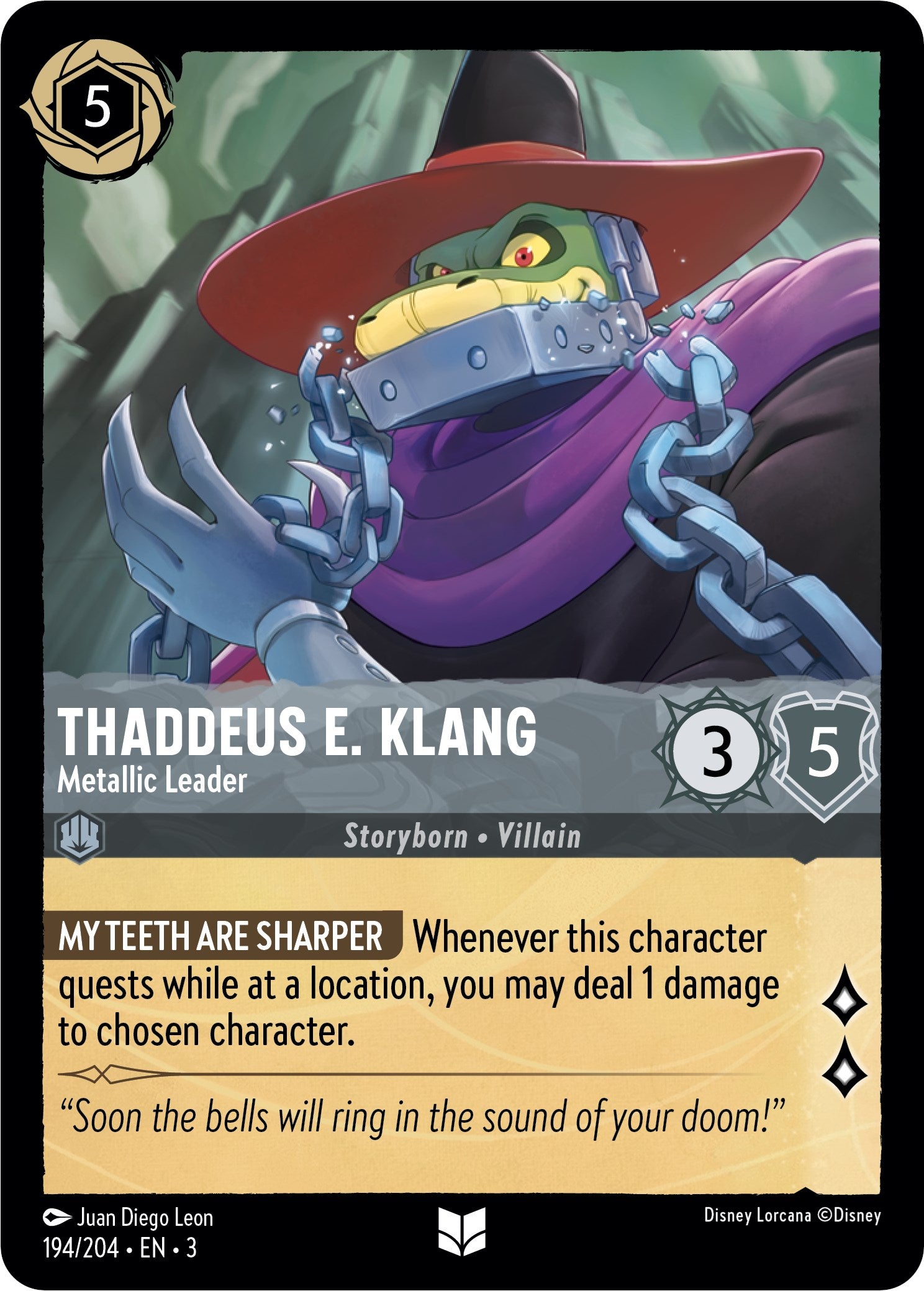 Thaddeus E. Klang - Metallic Leader (194/204) [Into the Inklands] | Game Master's Emporium (The New GME)