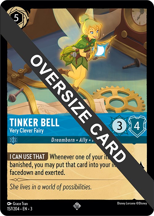 Tinker Bell - Very Clever Fairy (Oversized) (157/204) [Into the Inklands] | Game Master's Emporium (The New GME)