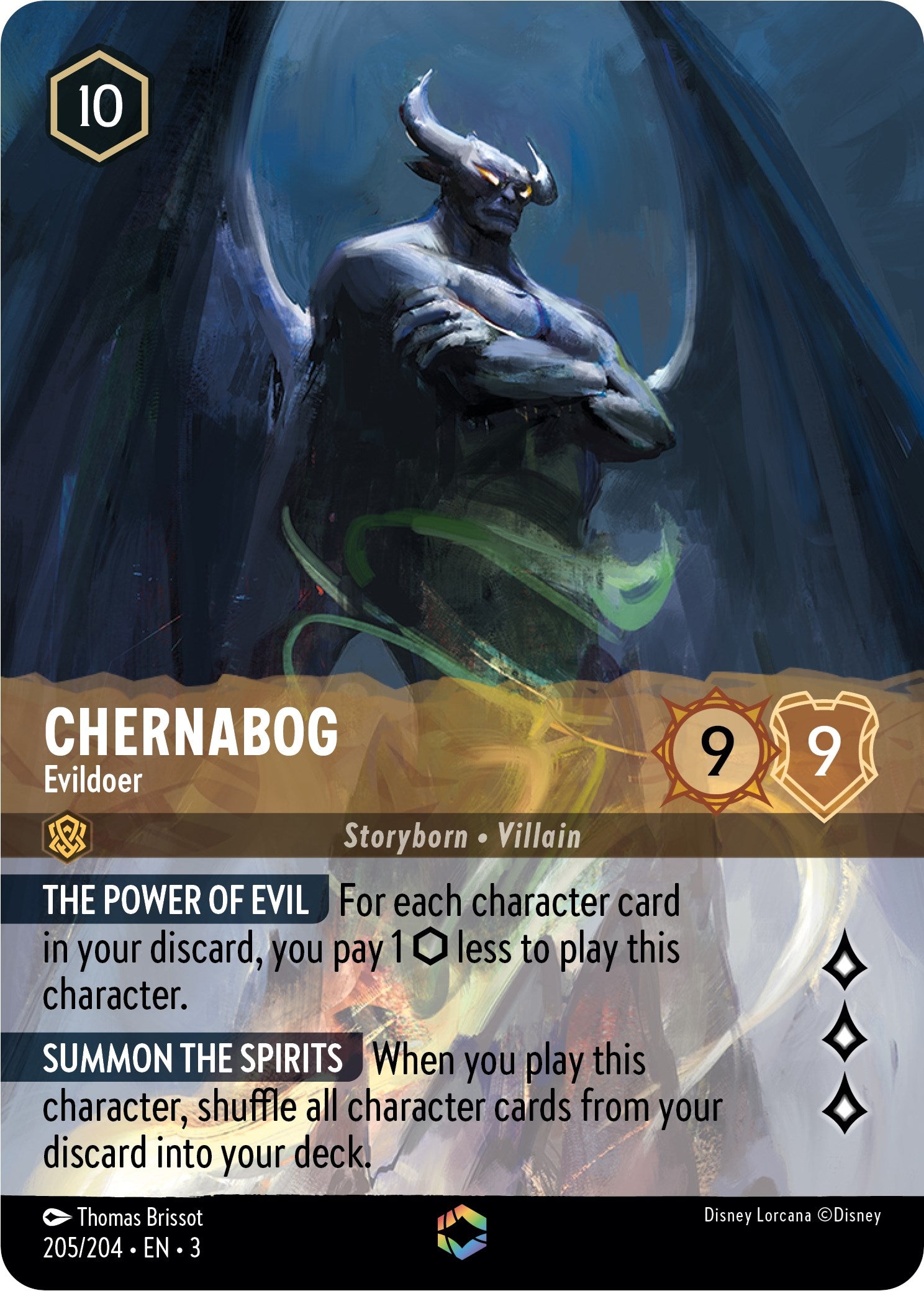Chernabog - Evildoer (Enchanted) (205/204) [Into the Inklands] | Game Master's Emporium (The New GME)