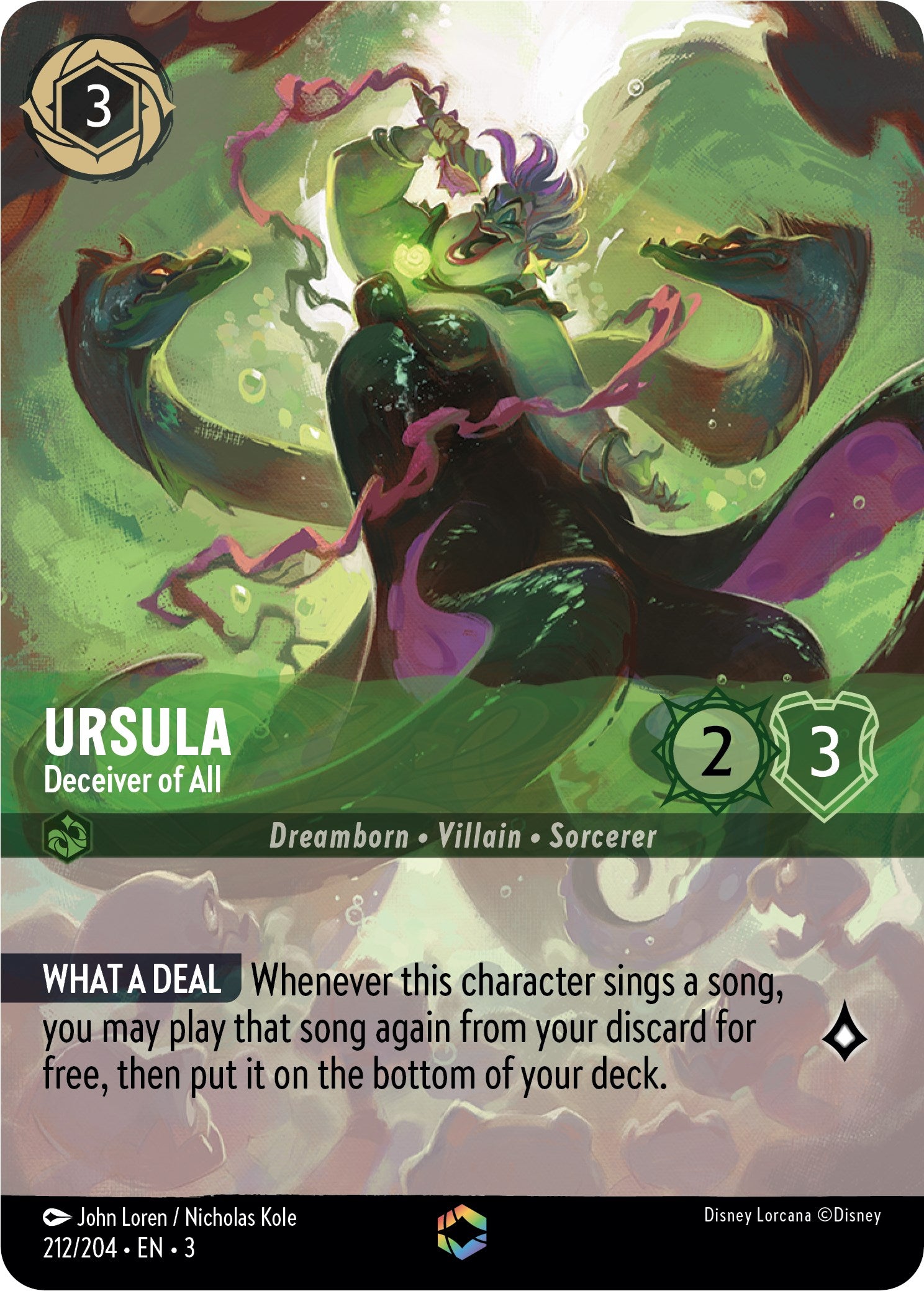 Ursula - Deceiver of All (Enchanted) (212/204) [Into the Inklands] | Game Master's Emporium (The New GME)