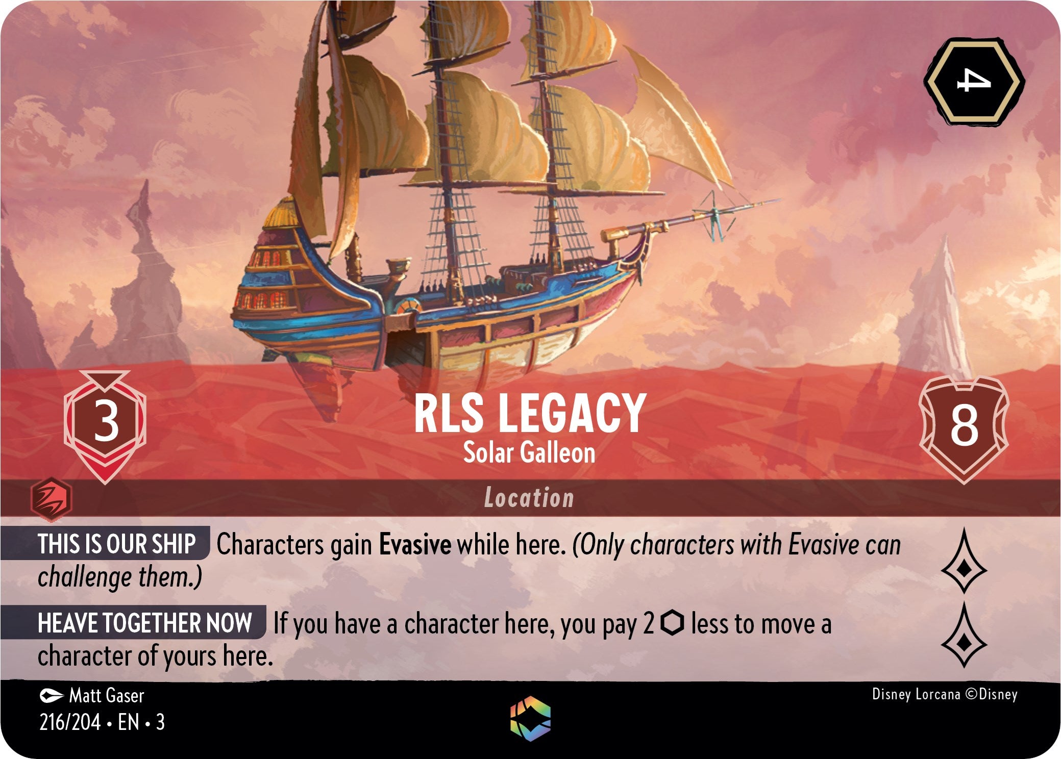 RLS Legacy - Solar Galleon (Enchanted) (216/204) [Into the Inklands] | Game Master's Emporium (The New GME)
