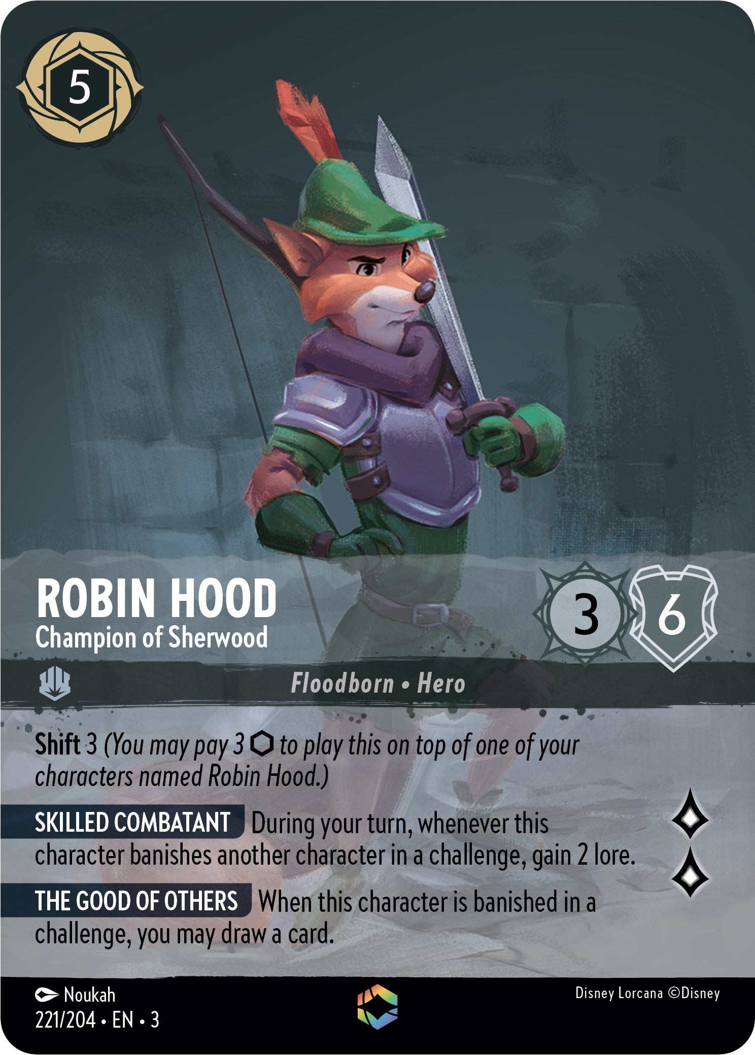 Robin Hood - Champion of Sherwood (Enchanted) (221/204) [Into the Inklands] | Game Master's Emporium (The New GME)