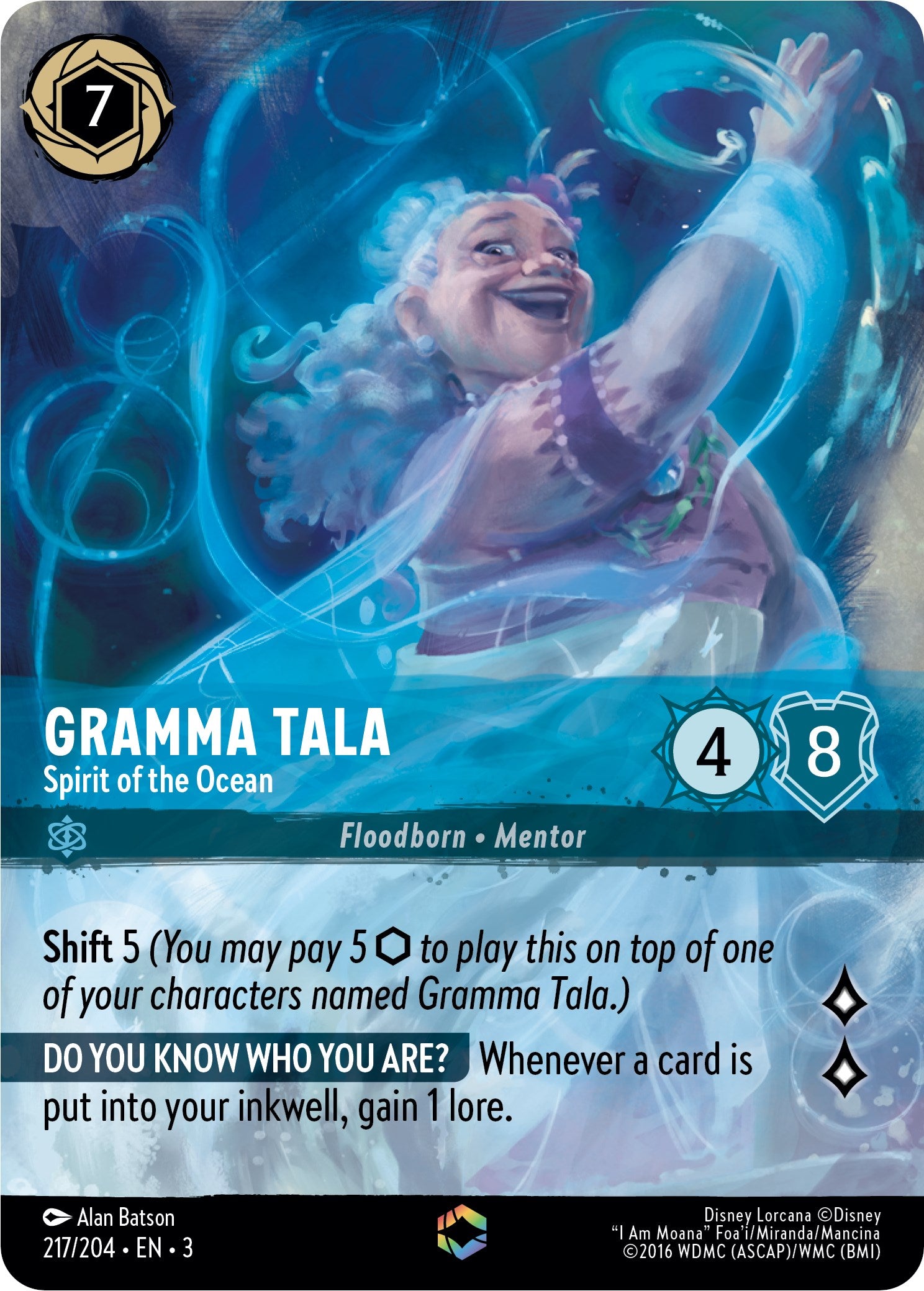 Gramma Tala - Spirit of the Ocean (Enchanted) (217/204) [Into the Inklands] | Game Master's Emporium (The New GME)