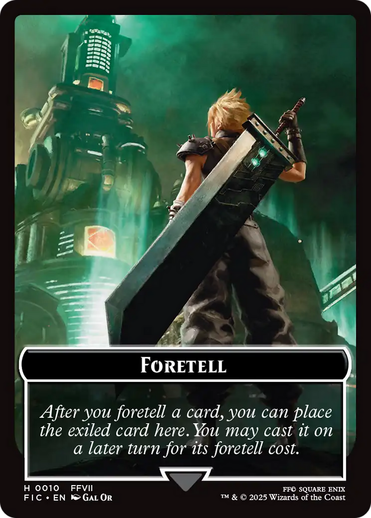 Foretell // Treasure Double-Sided Token [FINAL FANTASY Commander Tokens] | Game Master's Emporium (The New GME)