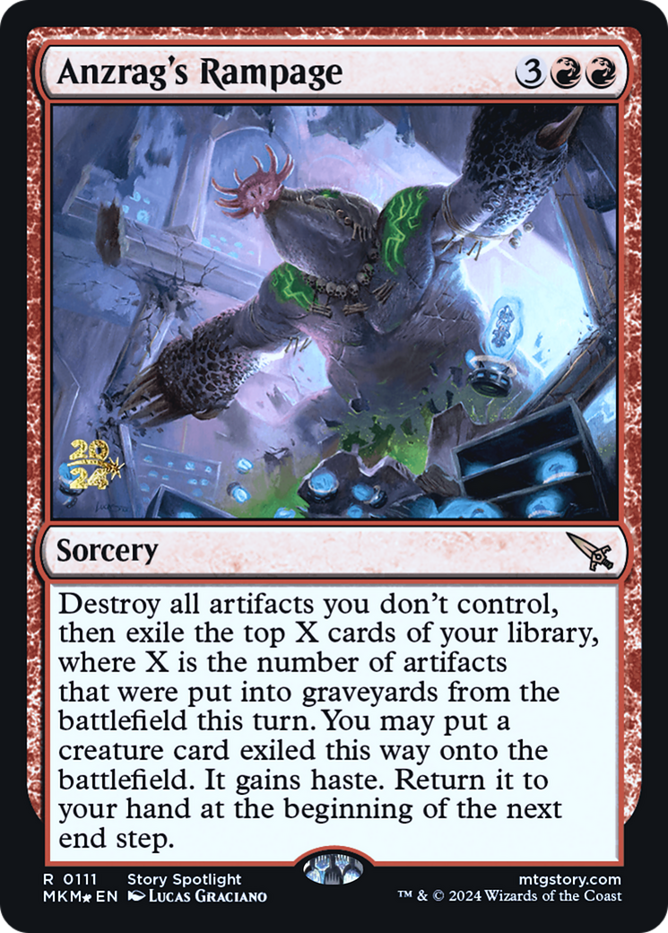 Anzrag's Rampage [Murders at Karlov Manor Prerelease Promos] | Game Master's Emporium (The New GME)