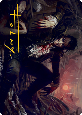 Arrogant Outlaw Art Card (Gold-Stamped Signature) [Innistrad: Midnight Hunt Art Series] | Game Master's Emporium (The New GME)