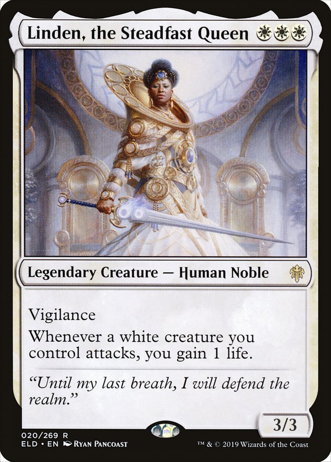 Linden, the Steadfast Queen [Throne of Eldraine] | Game Master's Emporium (The New GME)