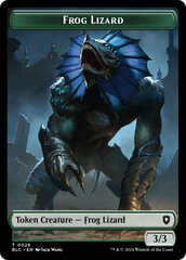 Storm Crow // Frog Lizard Double-Sided Token [Bloomburrow Commander Tokens] | Game Master's Emporium (The New GME)