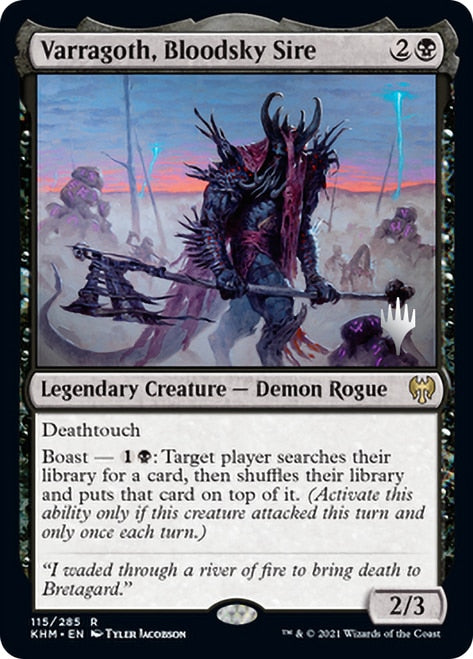 Varragoth, Bloodsky Sire (Promo Pack) [Kaldheim Promos] | Game Master's Emporium (The New GME)
