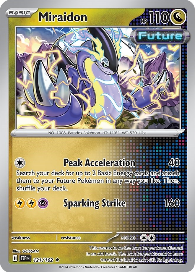 Miraidon (121/162) (Theme Deck Exclusive) [Scarlet & Violet: Temporal Forces] | Game Master's Emporium (The New GME)