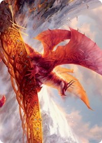 Goldspan Dragon Art Card (Gold-Stamped Signature) [Kaldheim Art Series] | Game Master's Emporium (The New GME)