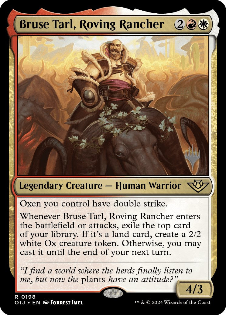Bruse Tarl, Roving Rancher (Promo Pack) [Outlaws of Thunder Junction Promos] | Game Master's Emporium (The New GME)