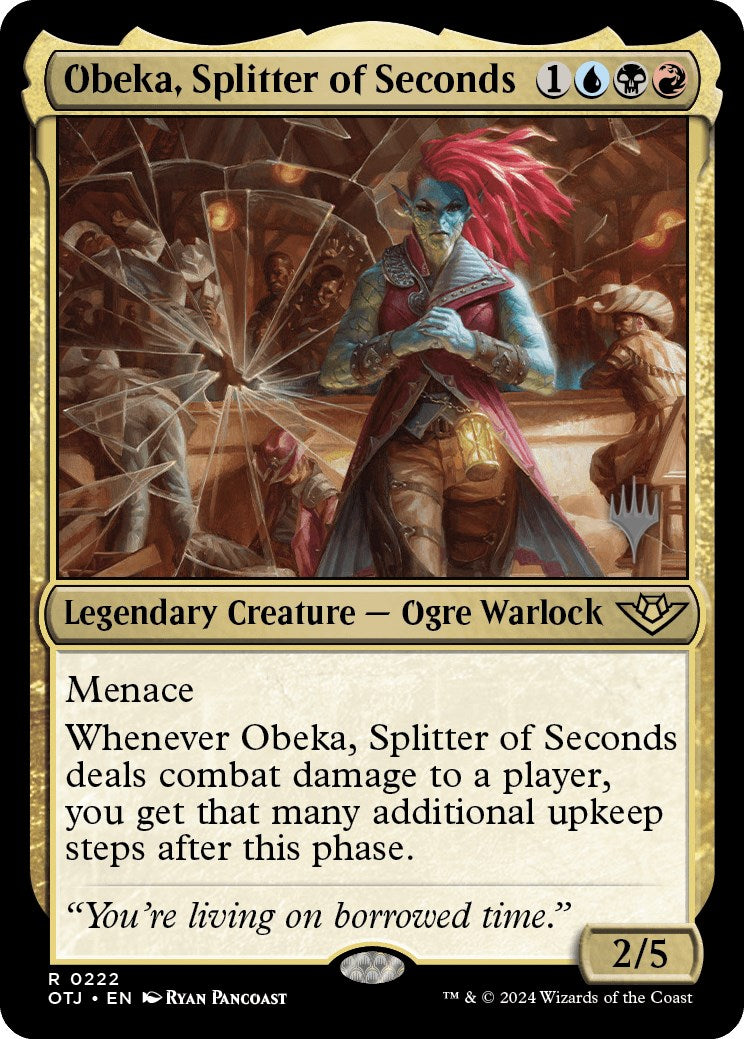 Obeka, Splitter of Seconds (Promo Pack) [Outlaws of Thunder Junction Promos] | Game Master's Emporium (The New GME)