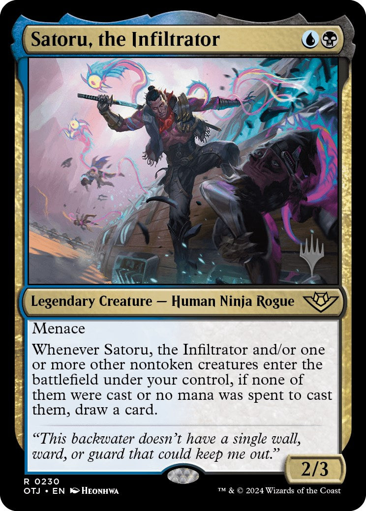 Satoru, the Infiltrator (Promo Pack) [Outlaws of Thunder Junction Promos] | Game Master's Emporium (The New GME)