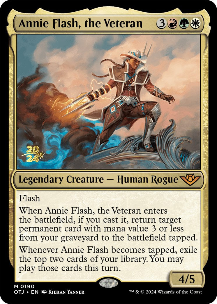 Annie Flash, the Veteran [Outlaws of Thunder Junction Prerelease Promos] | Game Master's Emporium (The New GME)