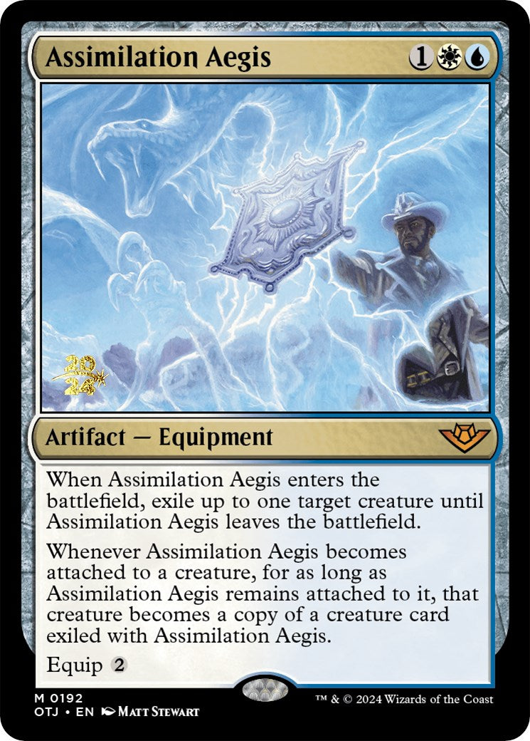 Assimilation Aegis [Outlaws of Thunder Junction Prerelease Promos] | Game Master's Emporium (The New GME)