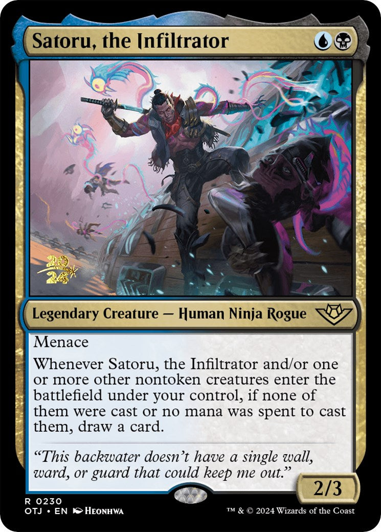 Satoru, the Infiltrator [Outlaws of Thunder Junction Prerelease Promos] | Game Master's Emporium (The New GME)