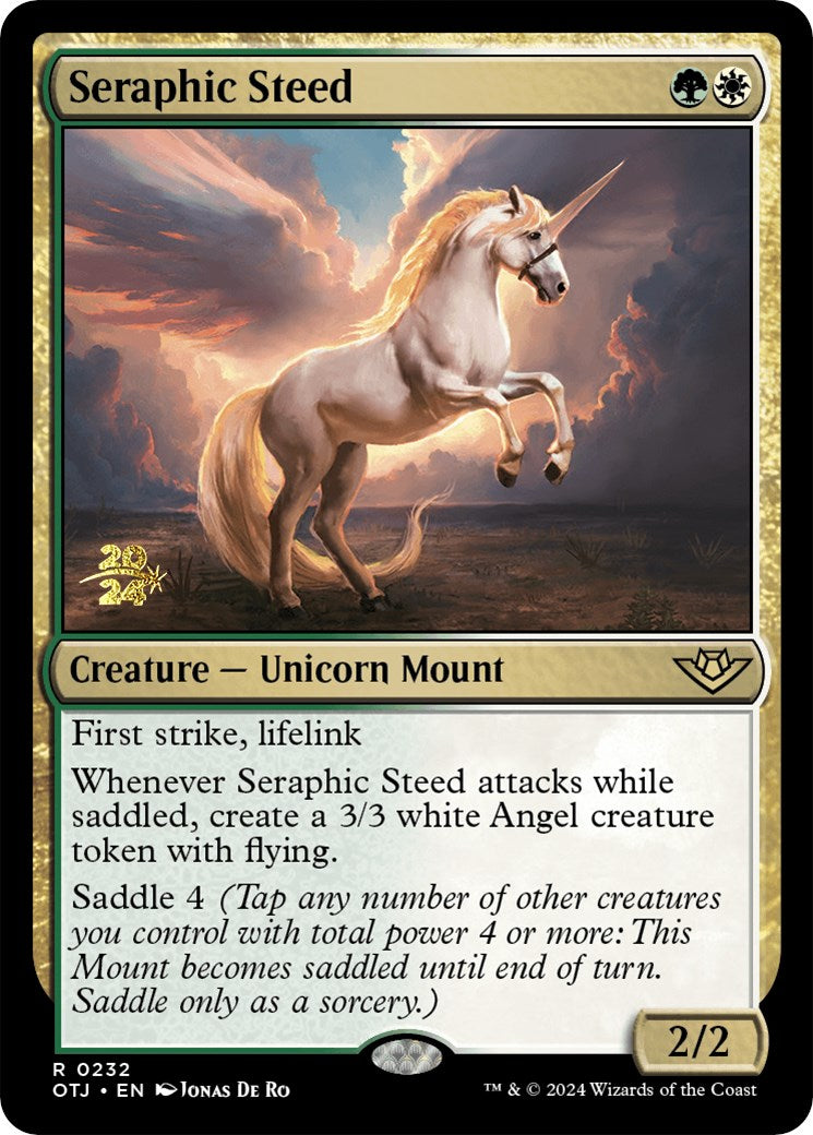 Seraphic Steed [Outlaws of Thunder Junction Prerelease Promos] | Game Master's Emporium (The New GME)